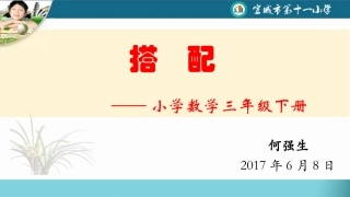 人教2011版小学数学三年级搭配(二)