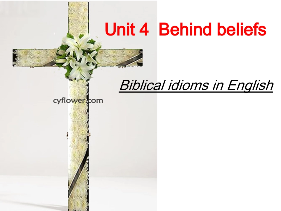 Reading(2)：BiblicalidiomsinEnglish_第1页