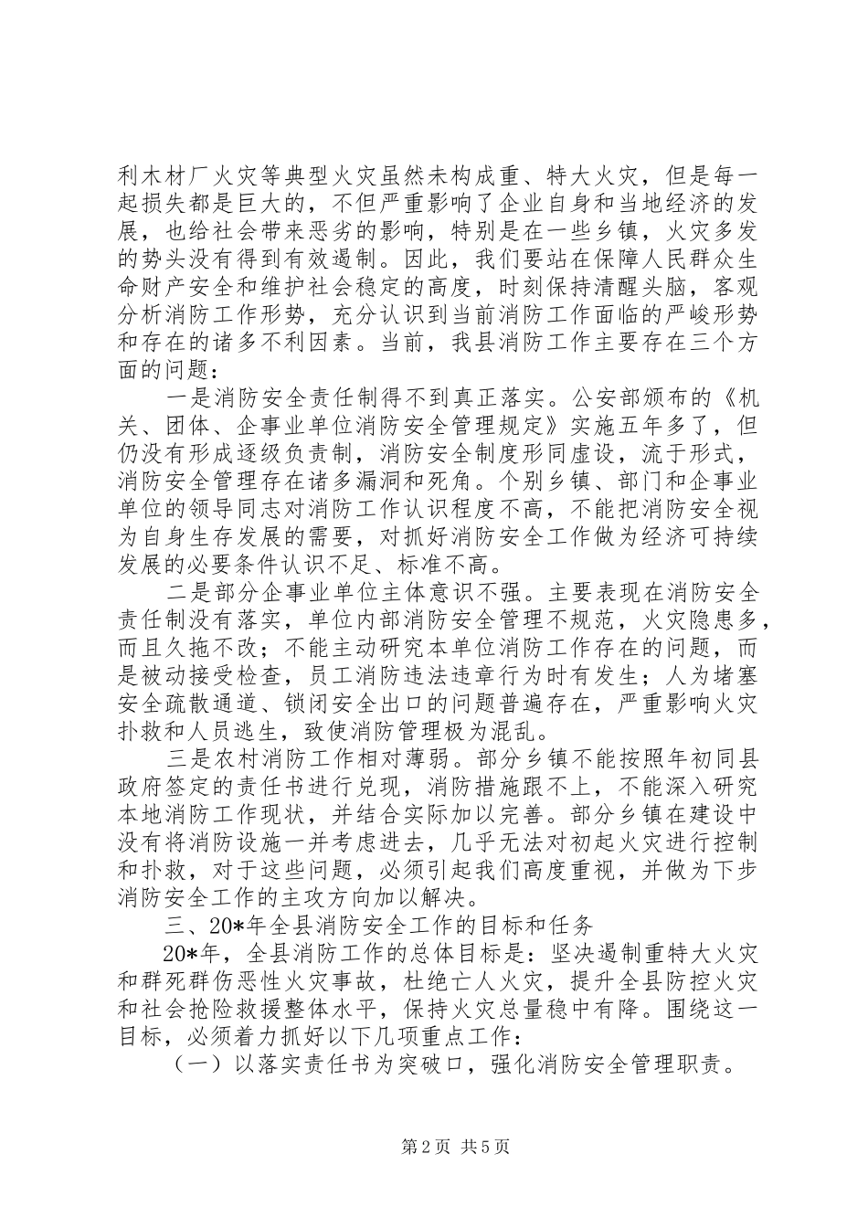 副县长在全县消防工作会议讲话_第2页