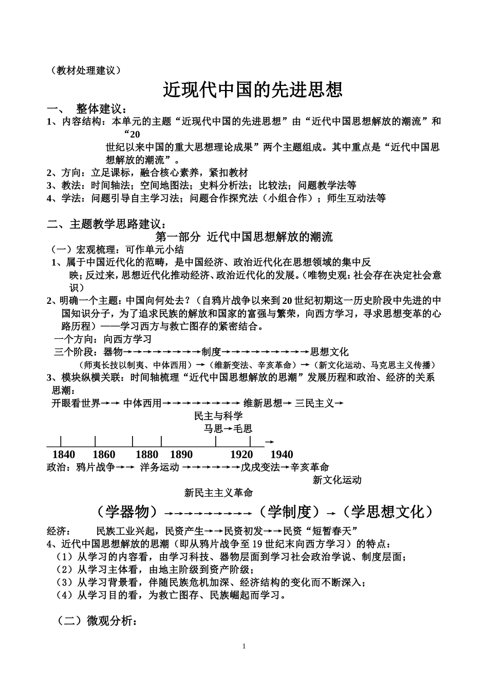 近现代中国的先进思想---教学设计_第1页