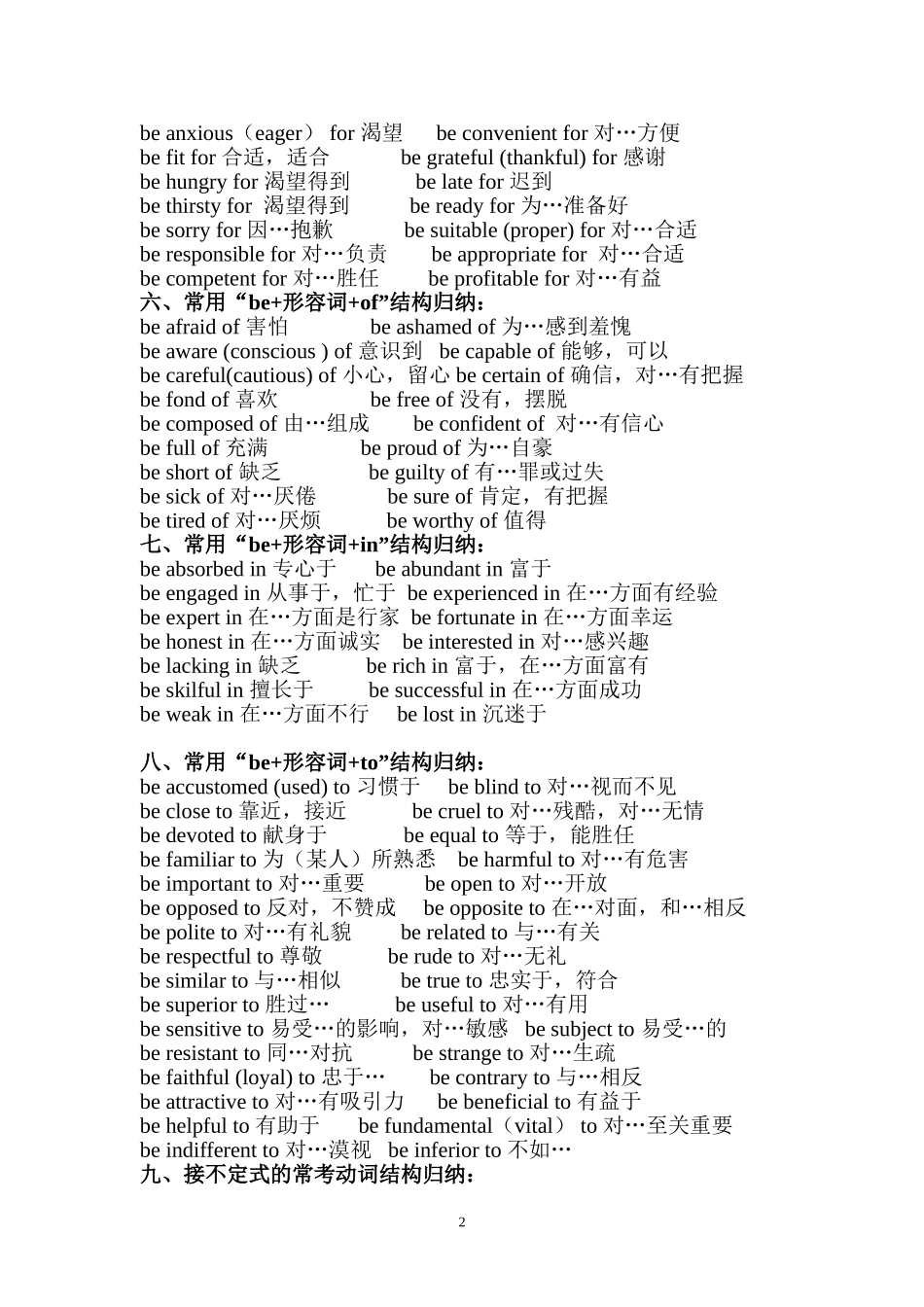 高考英语考点聚焦(六)_第2页