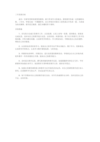 三年发展目标
