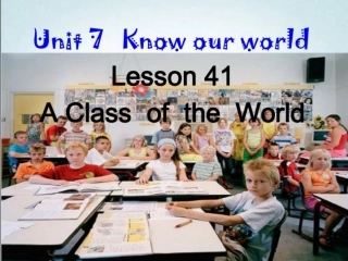 Lesson41AClassoftheWorld