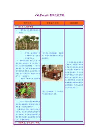 《桃花心木》教学设计方案