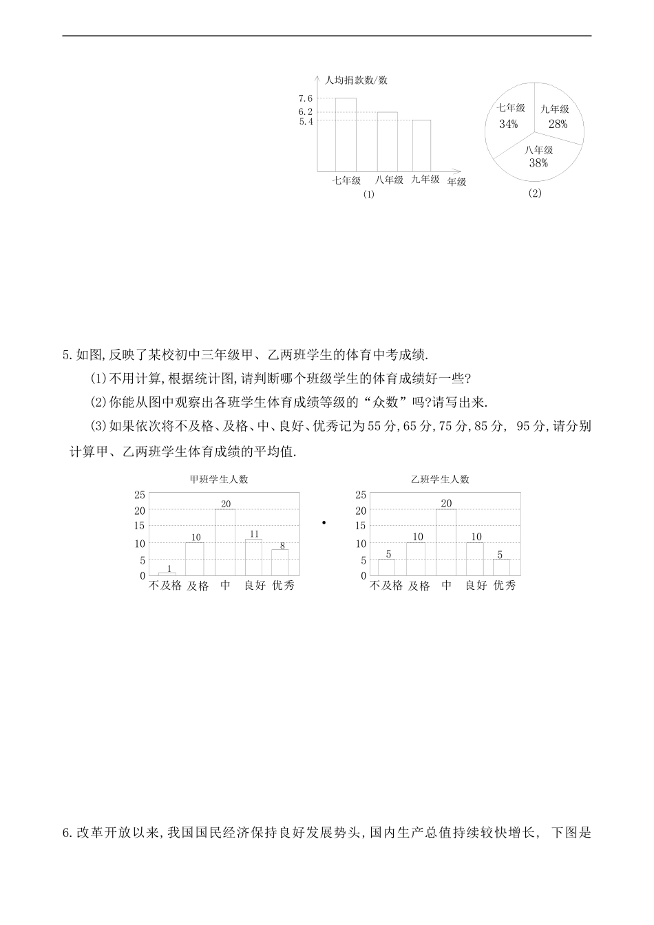 6.2条形统计图和折线统计表_第3页