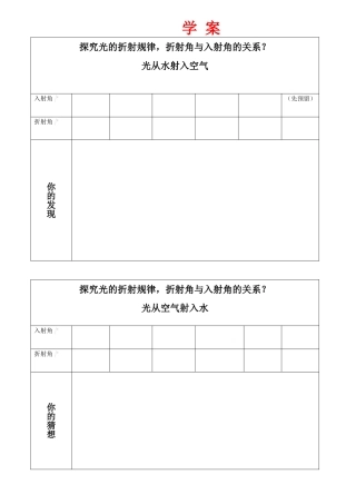 4.探究光的折射规律