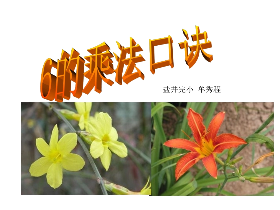 小学数学人教2011课标版二年级6的乘法口诀_第1页