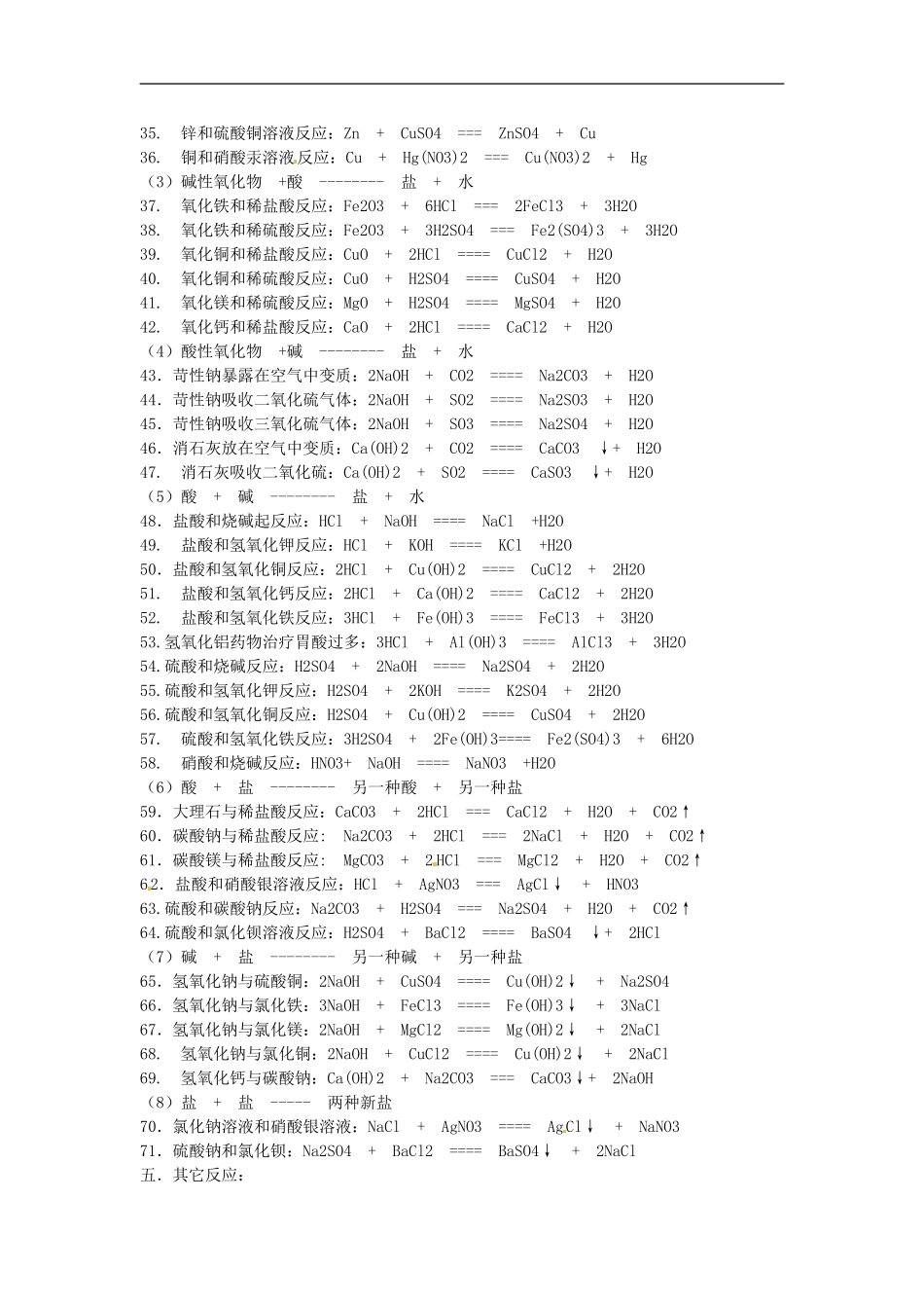 广东省湛江一中锦绣华景学校九年级化学-化学方程式分类总结-新人教版_第2页