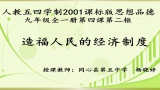 造福人民的经济制度