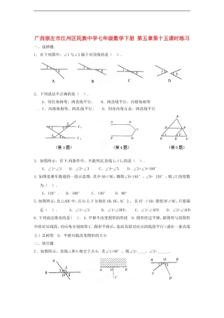 广西崇左市江州区民族中学2013年春七年级数学下册-第五章第十五课时练习(无答案)-(新版)新人教版