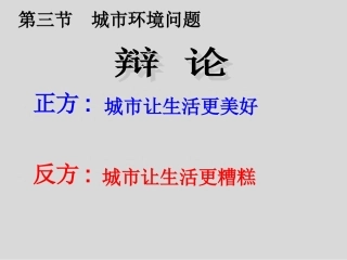 第三节城市环境问题