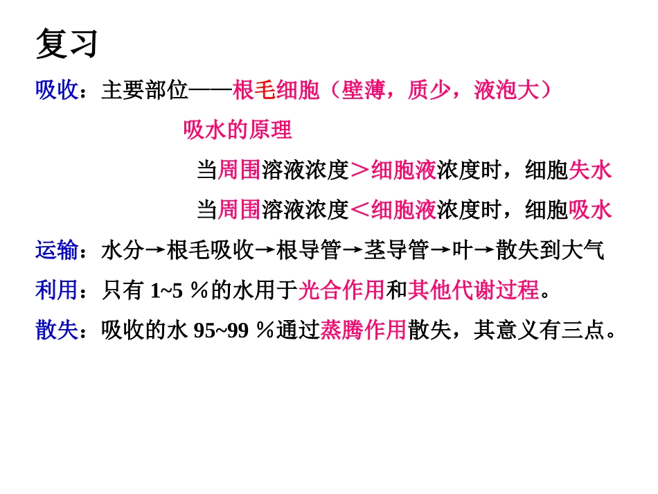 无机盐的吸收、运输和利用_第1页