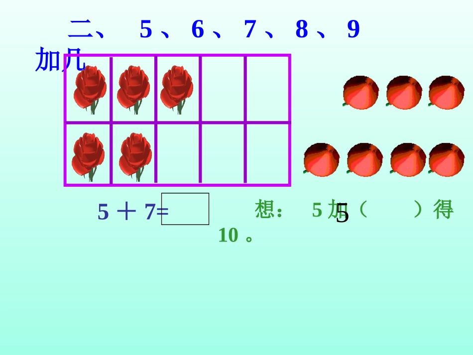 小学数学人教2011课标版一年级20以内进位加法练习课_第3页
