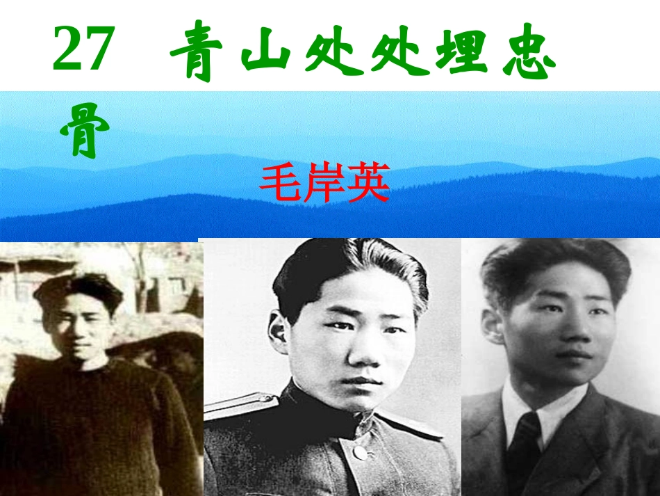 27青山处处埋忠骨张翠翠_第1页