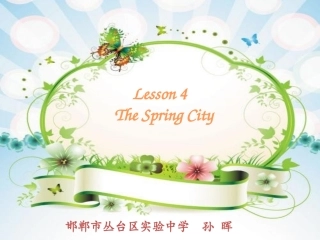 Lesson4TheSpringCity