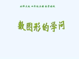 小学数学北师大2011课标版四年级《数图形的学问》-(2)