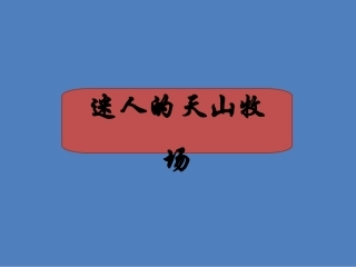 迷人的天山牧场