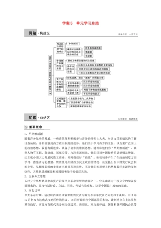 高中历史 第六单元 近代中国的民主思想与反对专制的斗争学案 新人教版选修2-新人教版高二选修2历史学案
