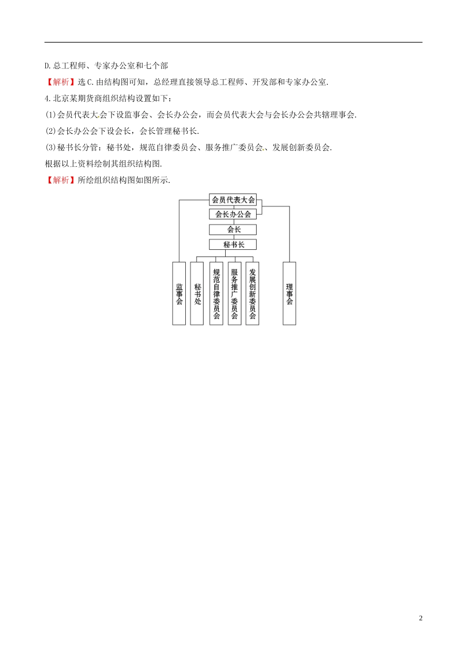 高中数学 第四章 框图 4.2 结构图课时自测 新人教A版选修1-2-新人教A版高二选修1-2数学试题_第2页