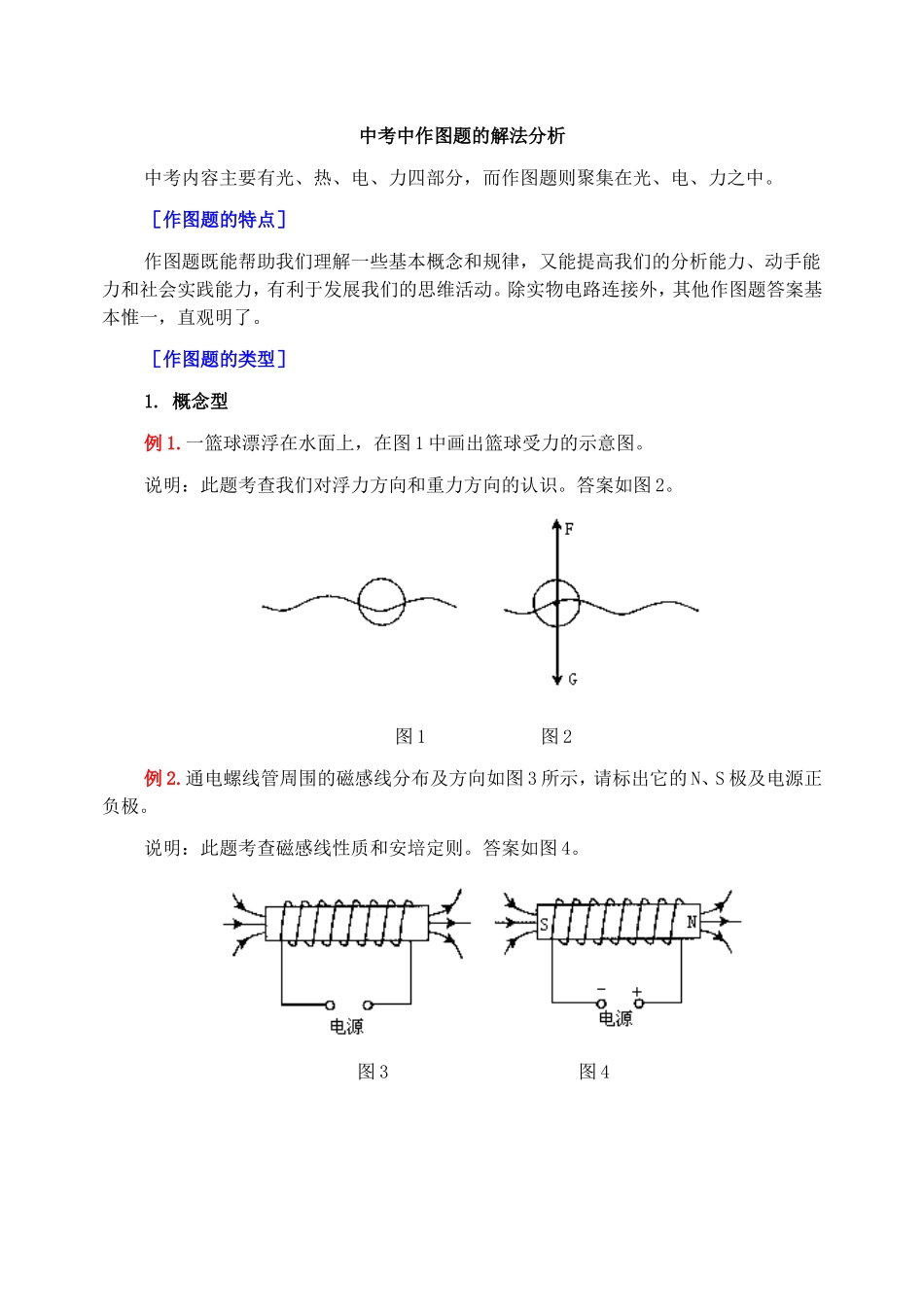 2018物理中考总复习-中考中作图题的解法分析_第1页