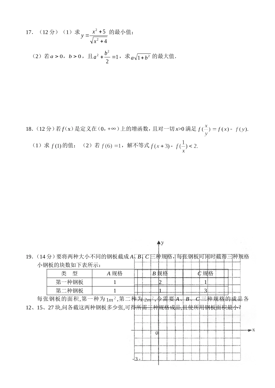 新课标人教A版 新课标高二上学期数学同步试题（新人教必修5第三章）_第3页