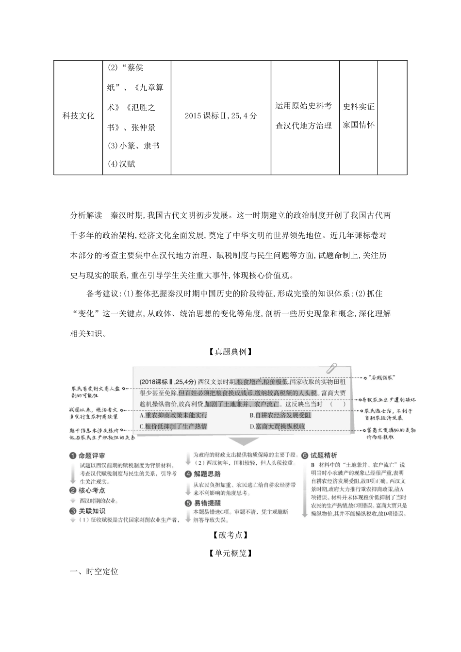 （课标专用 A版）高考历史 第二单元 中国古代文明的发展——秦汉试题-人教版高三全册历史试题_第2页
