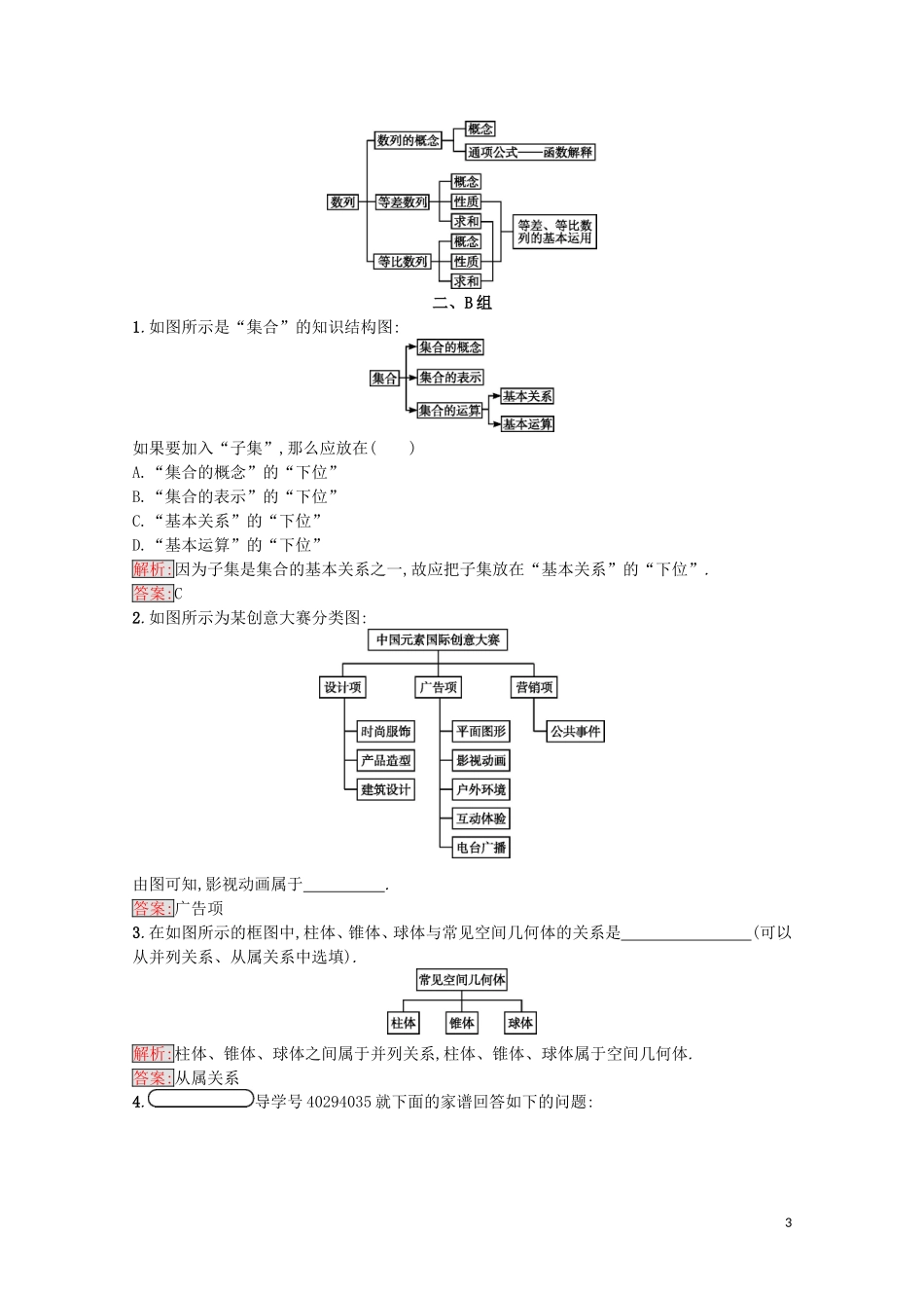 高中数学 第四章 框图 4.2 结构图课后训练案巩固提升（含解析）新人教A版选修1-2-新人教A版高二选修1-2数学试题_第3页
