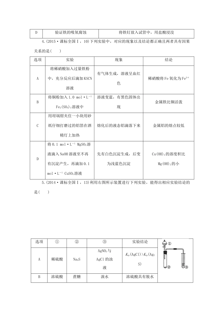一点一练（全国通用）高考化学总复习 专题三十四 化学实验方案的设计与评价专题演练-人教版高三全册化学试题_第2页