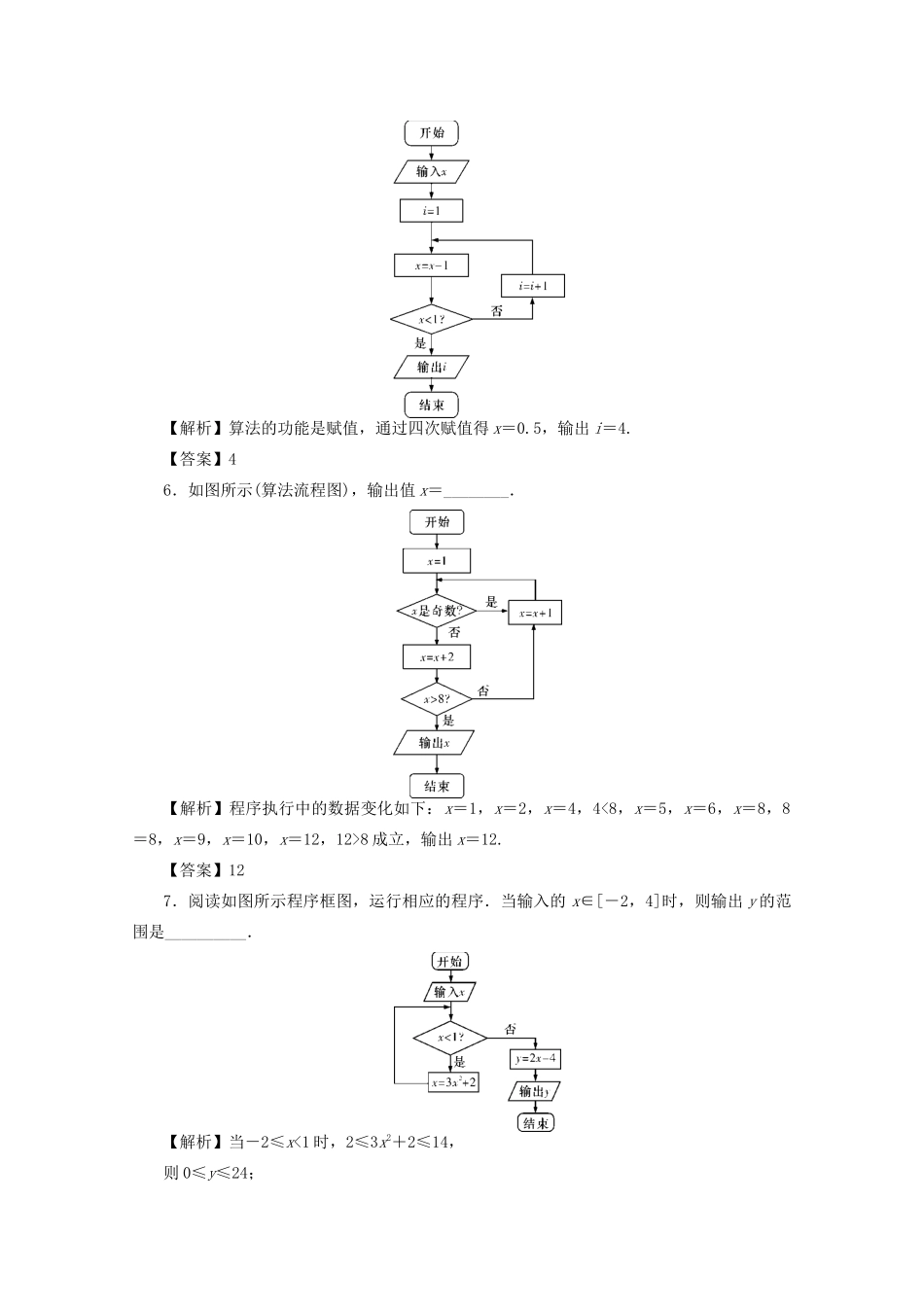 （名师导学）高考数学总复习 第一章 集合、常用逻辑用语、算法初步及框图 第4讲 算法与程序框图考点集训 文（含解析）新人教A版-新人教A版高三全册数学试题_第3页