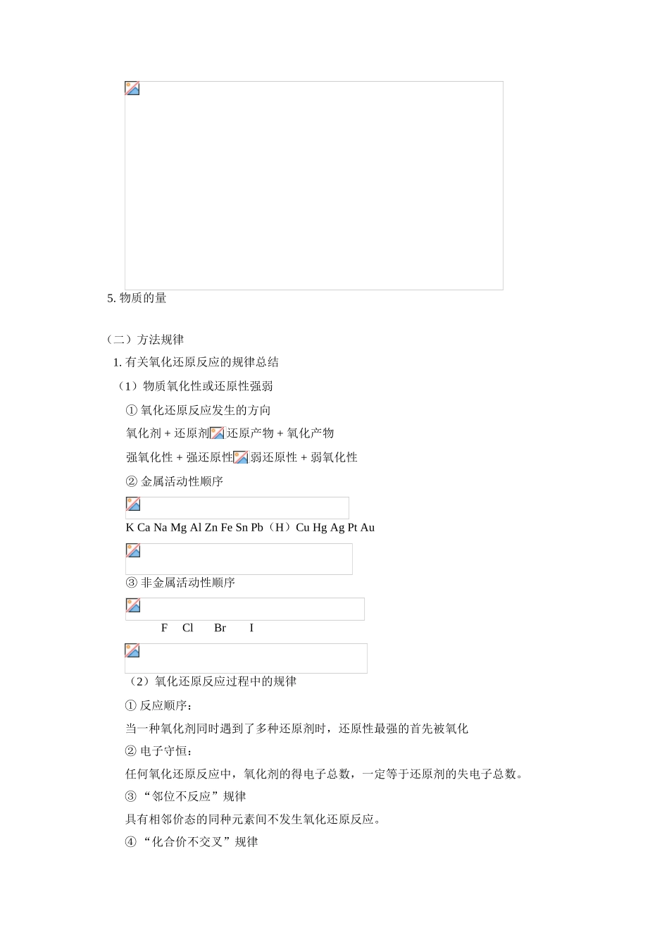 高一化学第一章及第三章知识归纳及模拟训练人教版知识精讲_第3页