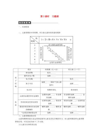 高中化学 第一章 第3节 第3课时 习题课课后作业 鲁科版必修2-鲁科版高一必修2化学试题