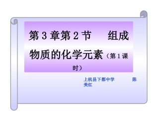 第2节组成物质的化学元素-(2)