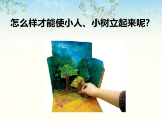 怎样使盒子内的小人、小树立起来