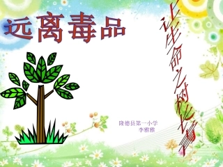 禁毒教育课件《远离毒品-让生命之树长青》-l隆德县第一小学——李雅雅ppt课件