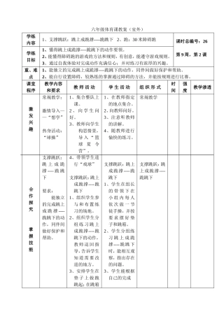 支撑跳跃：跳上成跪撑----跪跳下