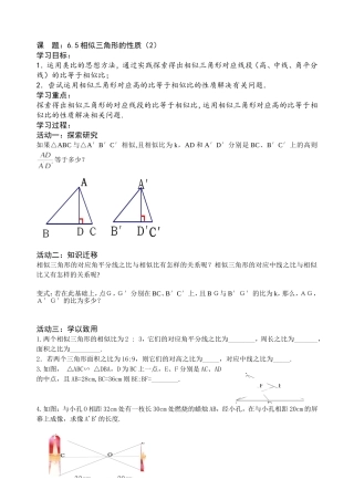 6.5相似三角形的性质