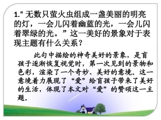 《盲孩子和他的影子》探究