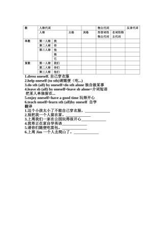 反身代词用法