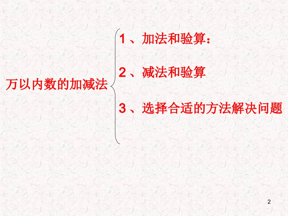 整理复习万以内数加减法ppt_第2页