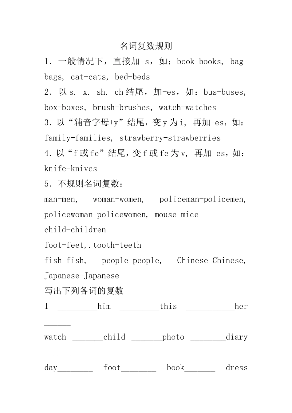 名词复数规则_第1页