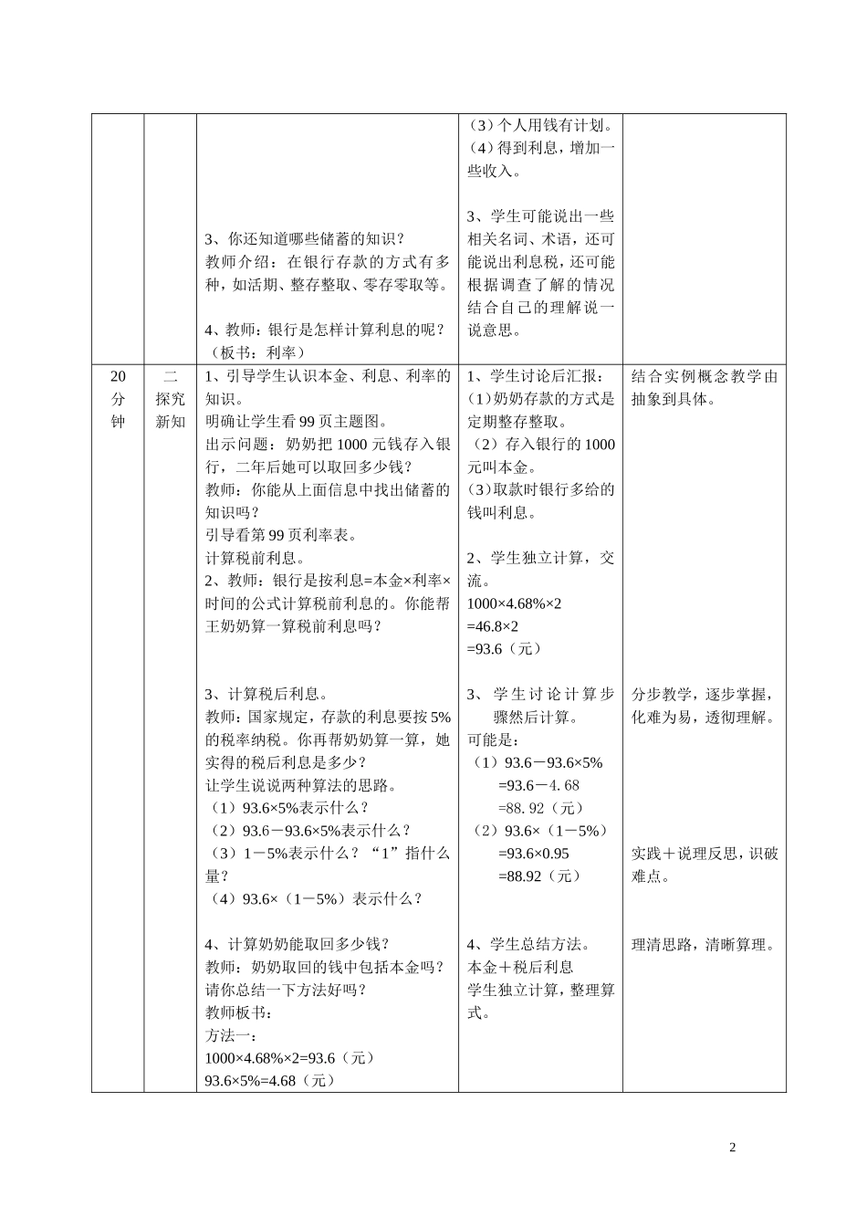 利率标准教案_第2页