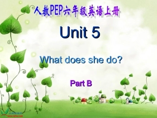 (人教PEP)六年级英语上册课件Unit5partB