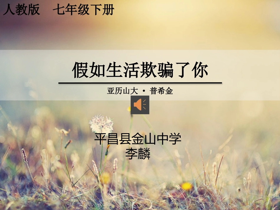 假如生活欺骗了你-(3)_第1页
