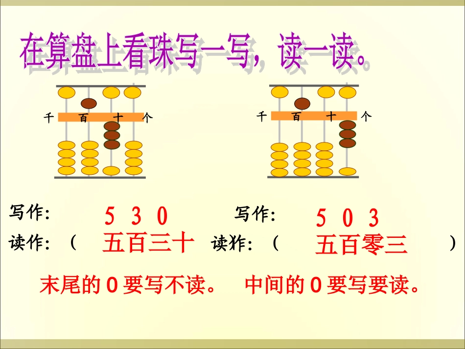 6、万以内中间有0的数的写法和读法_第2页