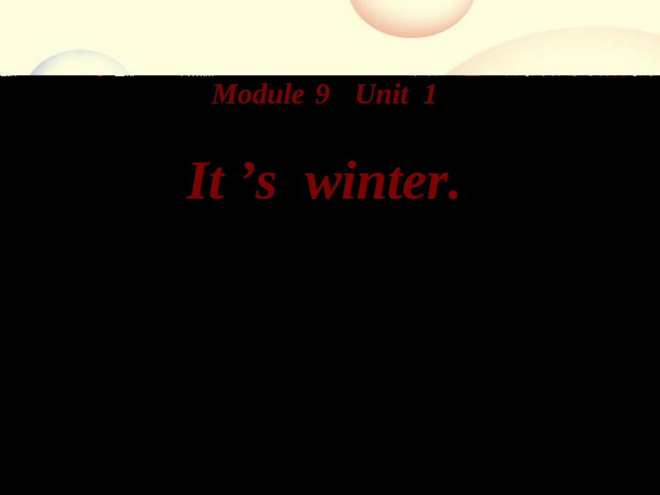 Unit1It'swinter._第1页