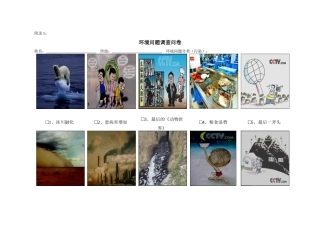 附录1：环境问题调查问卷