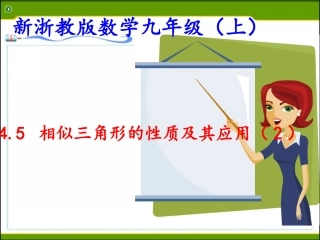 4.5相似三角形的性质及其应用(2)