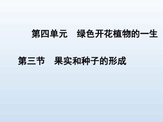 第三节果实和种子的形成