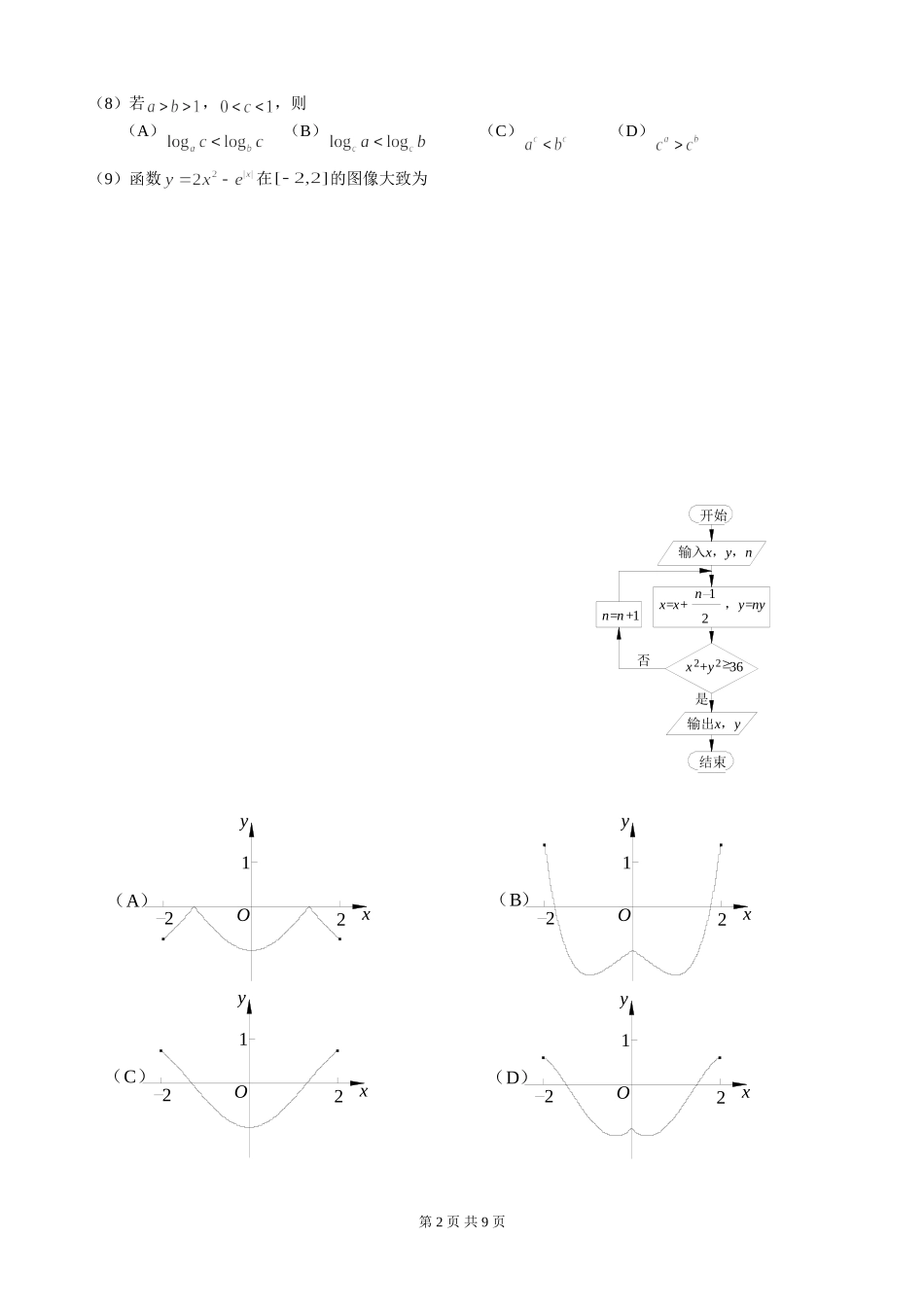 2016年高考真题——文数(新课标卷)word版-(含答案)_第2页