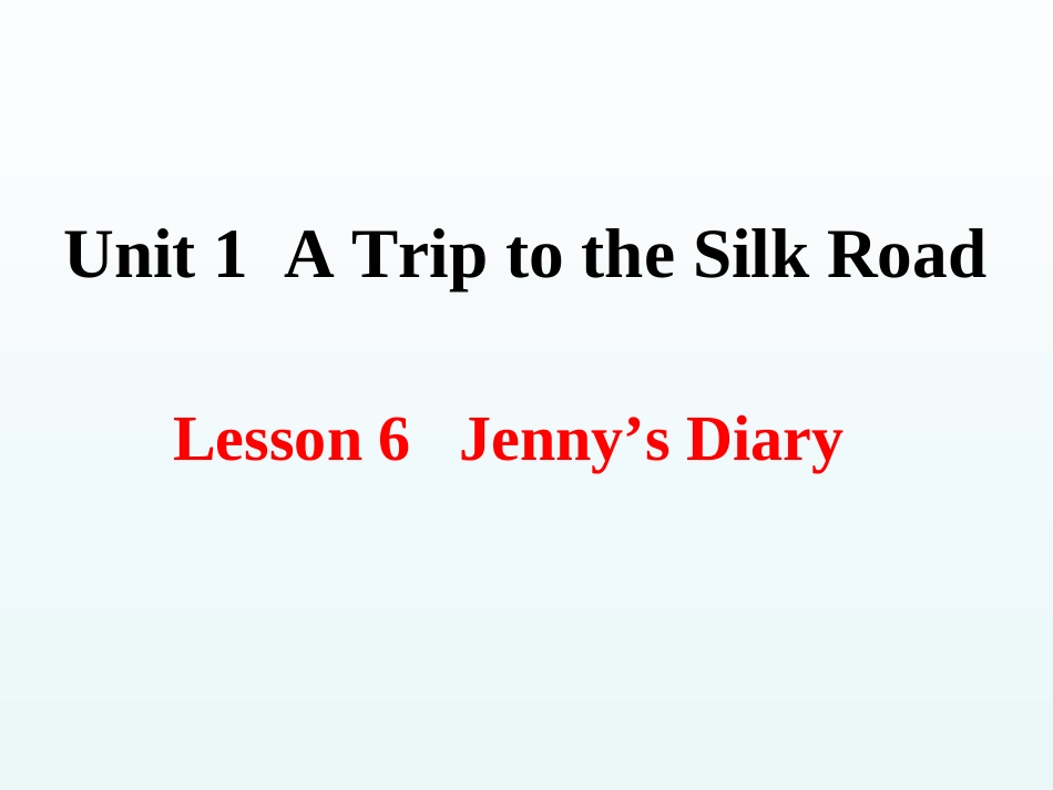 Lesson6Jenny'sDiary_第1页
